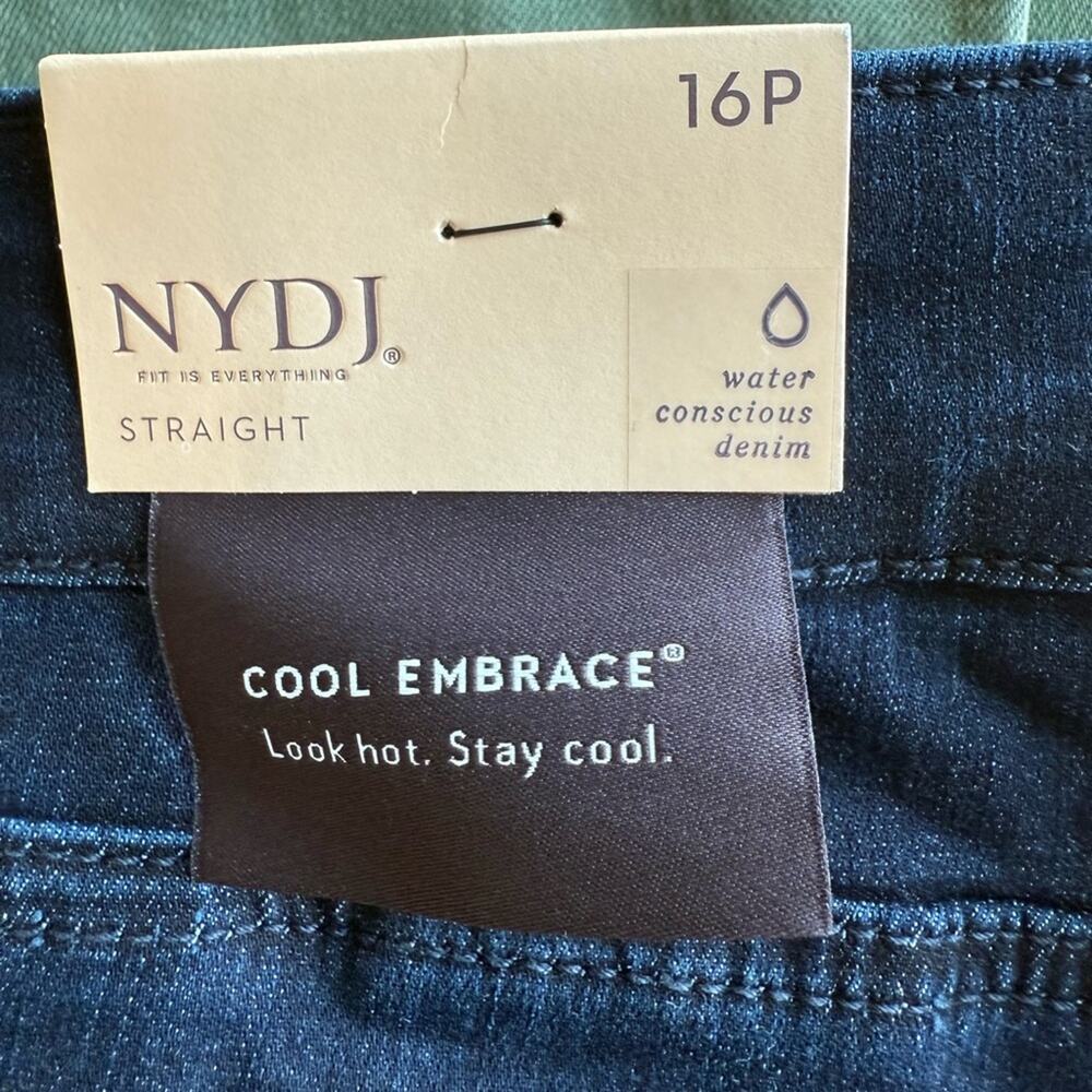 New NYDJ Marilyn Straight Crop Denim Jeans Women’s size 16P 16 Petite Rhapsody - Picture 5 of 6
